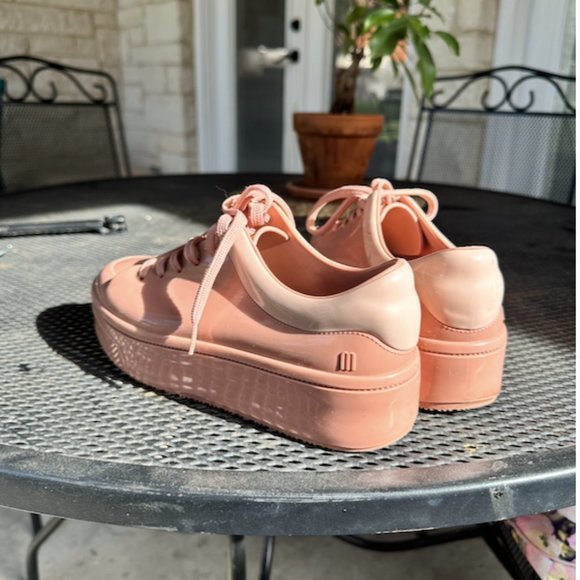 Melissa Pink Platform Jelly Sneakers 8 - Picture 4 of 11